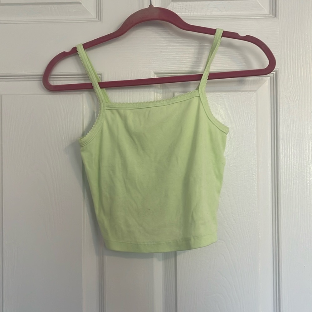 Green crop top